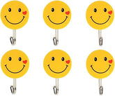 Wall Hanging Hook Set | 9-Piece Emoji Face Adhesive Hooks with Strong Poster Adhesive